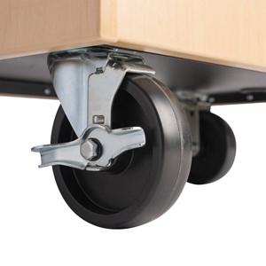 Lil Deluxe Child Height Double Basin Portable Sink - Caster